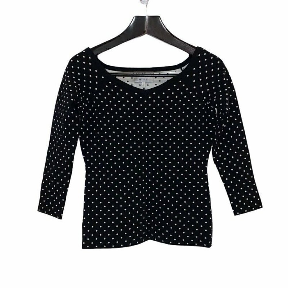 Milly 5F Bergdorf Goodman Blouse Black White Medium